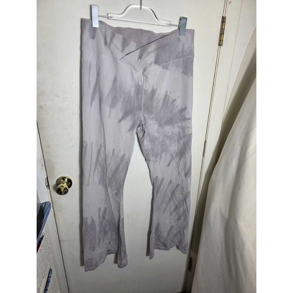 Pink Gray Tie Dye Bootcut Leggings Size XXL Victoria's Secret